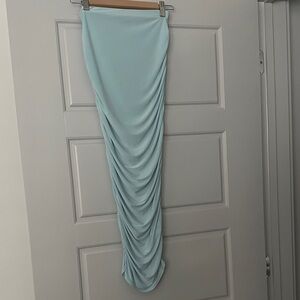 Boohoo Light Blue Maxi Skirt